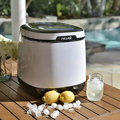Newair Portable Countertop Ice Maker - 50 Lb. Daily - First Batch In Under 10 Minutes - Countertop Modern Design - Bullet Shaped Ice Black & White - Ai-250W #TOP3