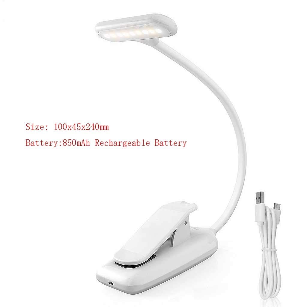 Lámpara de Escritorio Libro de Lectura lámpara de Lectura del Libro del USB Luz Recargable de luz LED luz Flexible Dimmer Tabla Clip de la lámpara portátil lámpara de Escritorio para Lectura