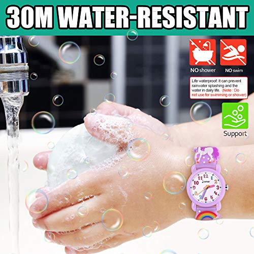 girls watch - 3d cartoon waterproof toddler watch gifts for girls age 2-8 toys for 3 4 5 6 7 year old girls - kids gifts