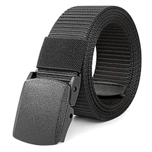 LXMY Work Belts for Men,Belts for Men,Adjustable Nylon Canvas Fabric Golf Belt,No Metal Buckle, Fast Pass Through the Airport Security,Suitable for Work and Travel