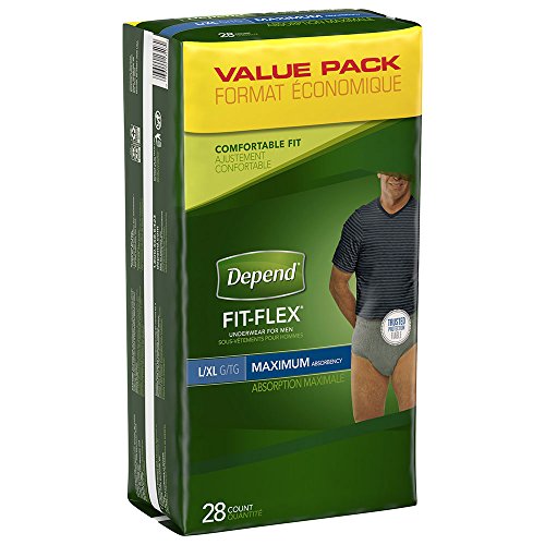 Depend for Men Underwear, Large, Case/56 (2 Value Packs of 28)