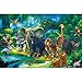 Produktbild GREAT ART® Fototapete Kinderzimmer  Dschungel Tiere  Wandbild Dekoration Jungle Animales Zoo Natur Safari Adventure Tiger Löwe Elefant AFFE Foto-Tapete Wandtapete (210x140 cm)