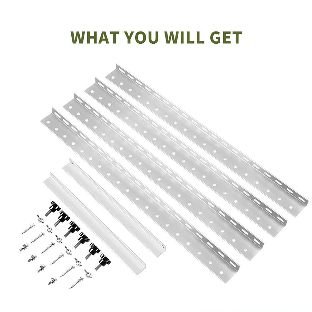 HQST Adjustable Solar Panel Tilt Mount Brackets, 28 inch Solar Panel Racks with Foldable Tilt