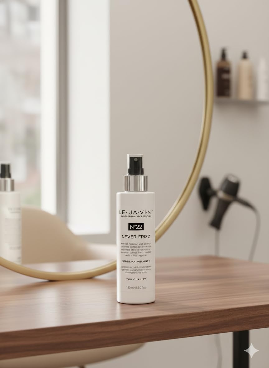 LEJAVINI N22 Spray Anti Frizz para Antiencrespamiento Cabello – Bruma Anti Frizz Pelo con Protección Térmica, Control de Humedad, Suavidad y Acabado Liso para Peinados Duraderos