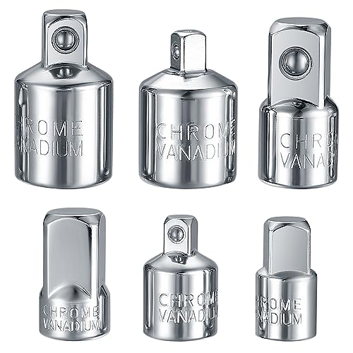 Adapter Satz 6-tlg Stecknussadapter Set Stecknuss Adapter Stecknuss-Adapter für Ratschen Nuss 1/4 auf 3/8 3/8 auf 1/4 3/8 auf 1/2 1/2 auf 3/8 1/2 auf 1/4 1/4 auf 1/2