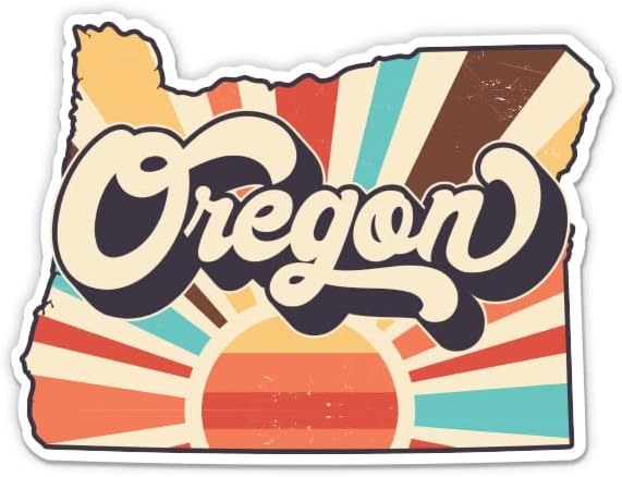 Oregon - Adhesivo de vinilo de estilo retro, parachoques para ventana de coche, laptop, 5 pulgadas