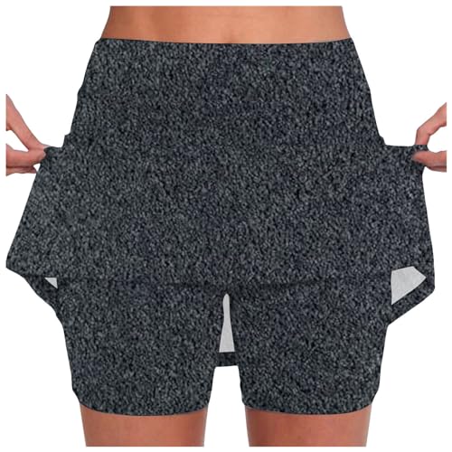 Rock mit Hose Drunter,Tennisrock Damen,Sport Rock mit Shorts Integraert Tennis Rock Frauen bequem Hosenrock Sommer Minirock Kurz Golfrock Fitness Running Rock Farbverlauf Sommerrock Skirt, A3-gris, XL Rock mit Hose Drunter,Tennisrock Damen,Sport Rock mit Shorts Integraert Tennis Rock Frauen bequem Hosenrock Sommer Minirock Kurz Golfrock Fitness Running Rock Farbverlauf Sommerrock Skirt, A3-gris, XL