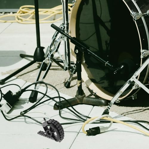 Pedal de Bombo Simple Mikinona Cadena Doble Negro miniatura 6