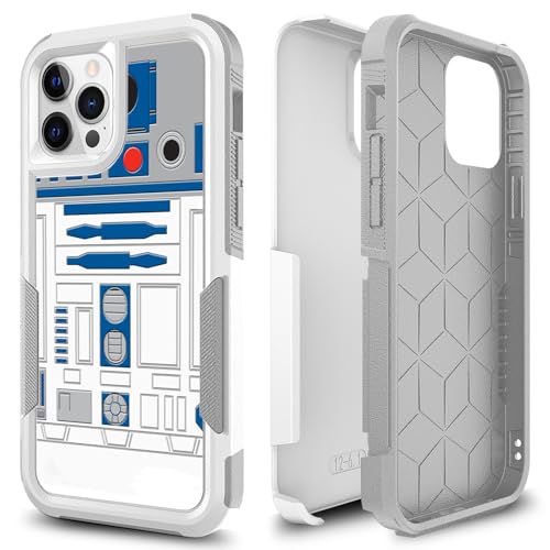 Candykisscase Compatible with iPhone 12, iphone12 Pro Cover, Astromech Droid Robot Pattern Shock-Absorption Hard PC and Inner Silicone Hybrid Dual Layer Armor Defender Case for iPhone 12