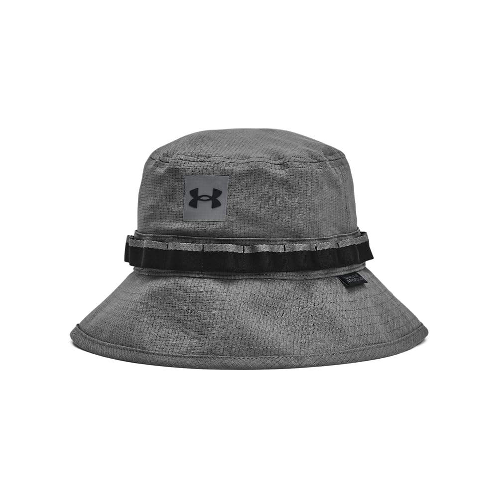 Under Armour Men's Iso-Chill ArmourVent Bucket Hat, (025) Castlerock / / Black, Large/X-Large