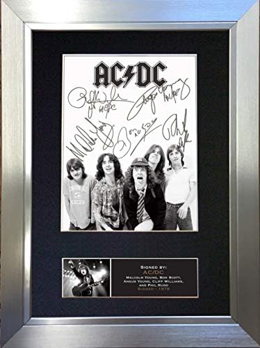 AC/DC Signed Autograph Mounted Photo Reproduction PRINT A4 Rare Perfect ...