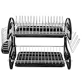 Kitchen Rack - Magnetic Fridge Organizer - 18x12.7x5 INCH - Paper Towel Holder, Rustproof Spice Jars Rack, Heavy-duty Refrigerator Shelf Storage Including 6 Removable Hooks (WHITE) - 2019 New Design