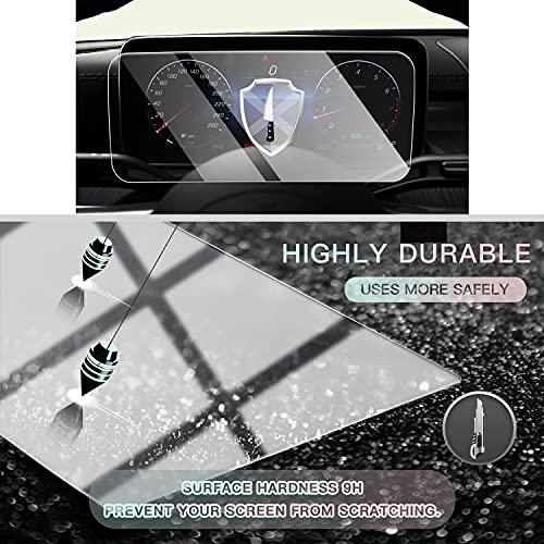 CDEFG Mercedes C-Class W206 GLC X254 2021-2023 2024 Car Navigation Protective Film Tempered Glass 9H Scratch-Resistant 12.3 Inch GPS Transparent Screen Protector Film Accessories (Dash Board) - Image 4