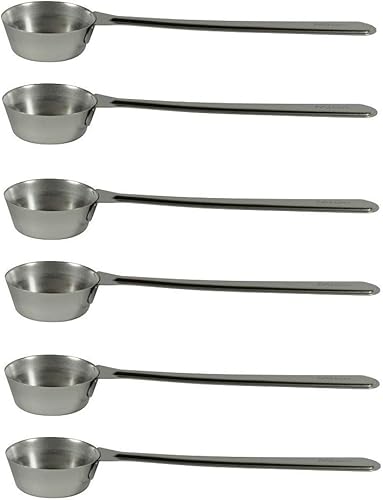Mian Stainless Steel Commercial Long Handle Espresso Coffee Scoop 6 pack