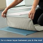 S&T INC. Yoga Mat Towel with Non-Slip Grip, Enhanced Silicone Grip, Soft and Absorbent for Gym, Pilates, and Hot Yoga Mat, 2 Pack, 24 inches x 72 inches, 340GSM, Pink and Grey - Image 4