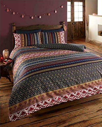 Homemaker ® Juego de funda de edredón y fundas de almohada con estampado geométrico, diseño boho