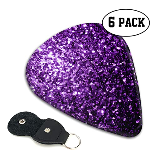 Ensemble de 6 médiators de guitare à paillettes violettes pour guitare acoustique, guitare électrique, basse, ukulélé… - Les Beatles, Paul McCartney, John Lennon, RIngo Starr, George Harrison Ensemble de 6 médiators de guitare à paillettes violettes pour guitare acoustique, guitare électrique, basse, ukulélé… – Image 3