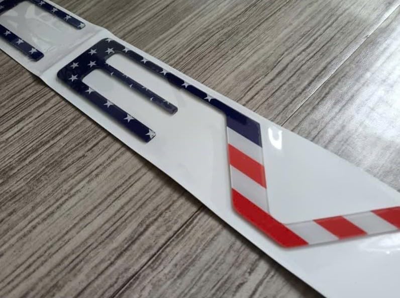 3D Tailgate Insert Letters for Silverado 2019 2020 2021 2022 2023 2024 2025 Flag Design Emblem Badge Nameplate