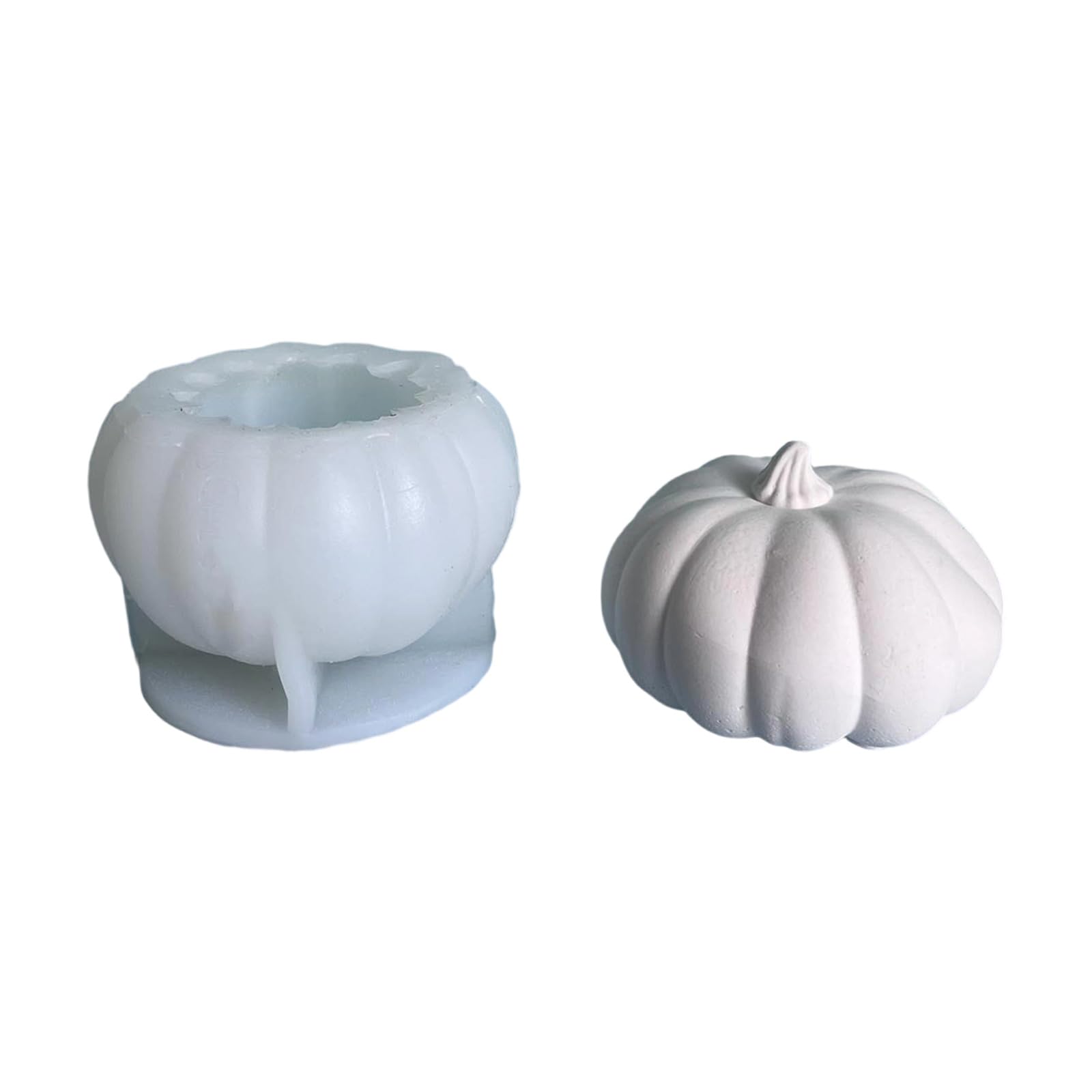 NEWFT Silicone Pumpkin Shaped Candle Mold for Handmade Enthusiasts Aromatherapies Mould Practical Craft Classroom Supplies