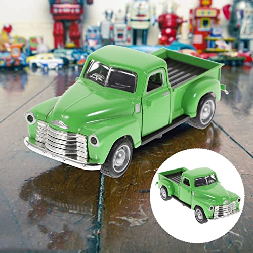 Patkaw Home Decor Vintage Truck Decor Pickup Metal Vehicle Truck Collectible Toy Car Model Vehicle Figurine Mini Truck Tabletop Decoration For Home Office Green Farmhouse Decor #TOP2