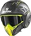 Shark NC Casco per Moto, Hombre, Gris/Negro/Fluo, M