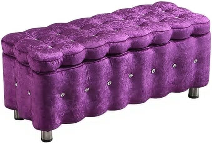 Tabouret de canapé long en velours idéal pour l'entrée