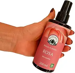 ÁGUA FLORAL DE ROSAS TONICO PELES SECAS ADSTRINGENTE 200ML