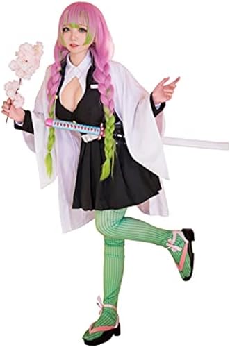 Women Anime Cosplay Costume Anime Cosplay Outfit Halloween Kimono Cloth (XL, Mitsuri)