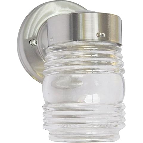 Volume Lighting V1522-33 1-Light Wall Lantern, Brushed Nickel Cover