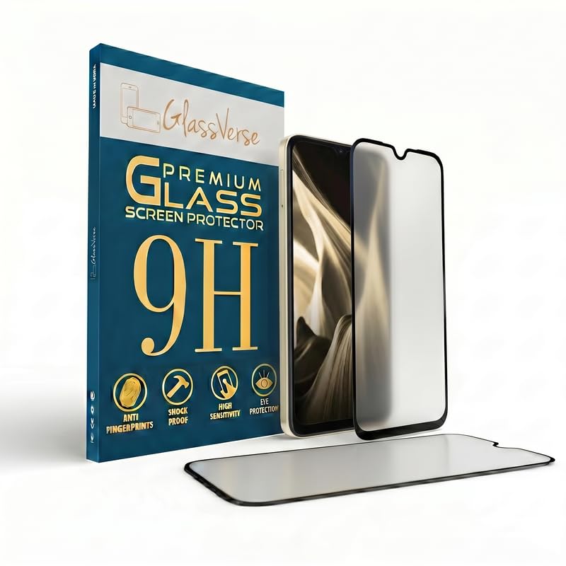 Image of GlassVerse D+ Matte Tempered Glass With 18H Hardness For Poco C85x (PACK OF 1) with Free Installation Kit. Full screen Coverage - 6.9 inch