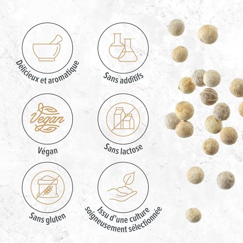 Poivre blanc en Grains Monte Nativo (500g) - Poivre blanc entière – vue 3