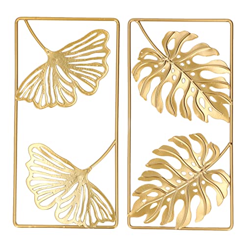 2Pcs Ginkgo Leaf Strong Metal Decor
