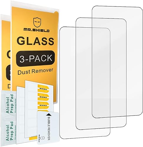 Miniatura 2 de Mr.Shield Paquete de 3 Diseñado para Motorola (MOTO G60) Vidrio templado Vidrio japonés con dureza 9H Protector de pantalla con reemplazo de por vida
