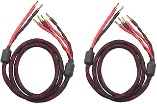 k4B-2B Bi-Wire Speaker Cable (2 Banana Plugs - 4 Banana Plugs), 1pair Set (Total 12banana Plugs), k4B-2B (1.5M(4.92ft))