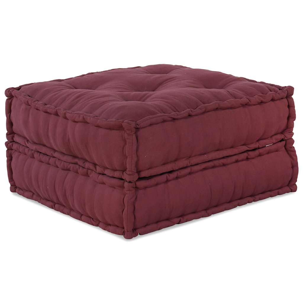 Coussin d'assise modulaire marron 70 x 70 x 36 cm en coton et mousse recyclée - Design moderne et robuste - Pour salon, jardin, balcon, terrasse