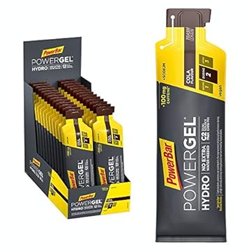 PowerBar PowerGel Hydro Cola 24x67ml - Gel energetico ad alto contenuto di carboidrati + C2MAX + Sodio + 100 mg di caffeina