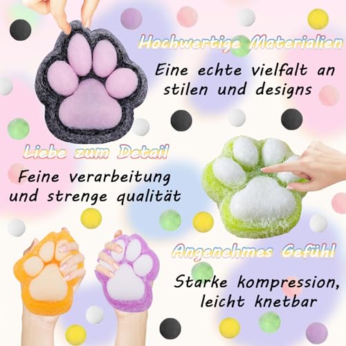Fidget Toys,Anti Stress Spielzeug,4 Stück Elastizität Weich Stress Spielzeug Fidget Toy,Squeeze Toy Sensorik Spielzeug Stressabbau Spielzeug für 14+ Jahre Alt(1)