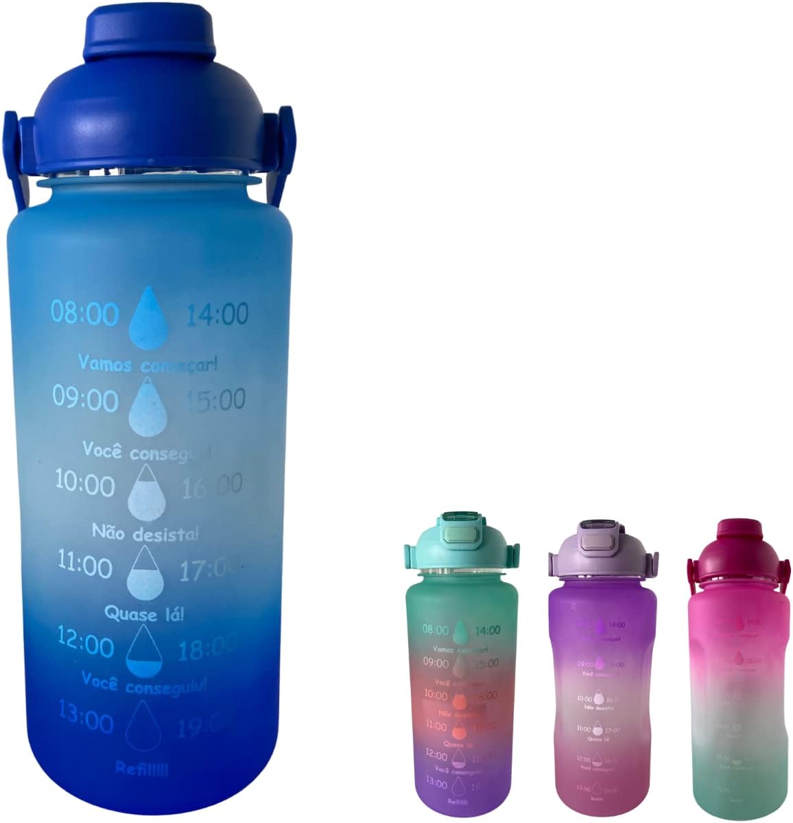 Garrafa Garrafão Galão 2 Litros Colorida Cores Intensas e Bonitas ...