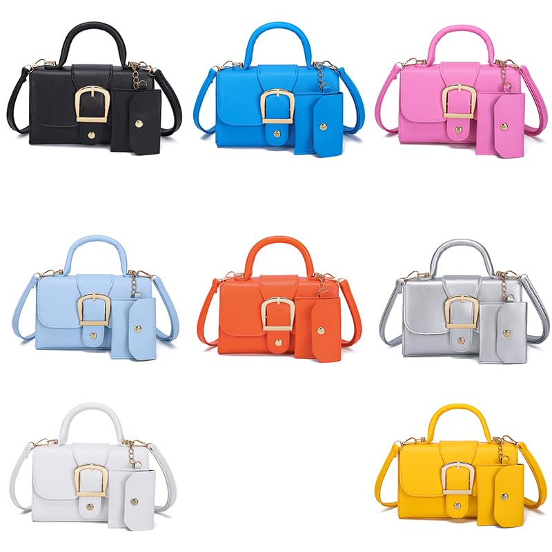 Image of Women Top Handle Clutch Handbag Cute Purse for Girls trendy Small Crossbody Bag White