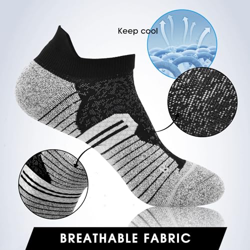 3 Pairs Ankle Compression Socks For Women Men Cushioned Running Trainer Socks Plantar Fasciitis Neuropathy Socks4