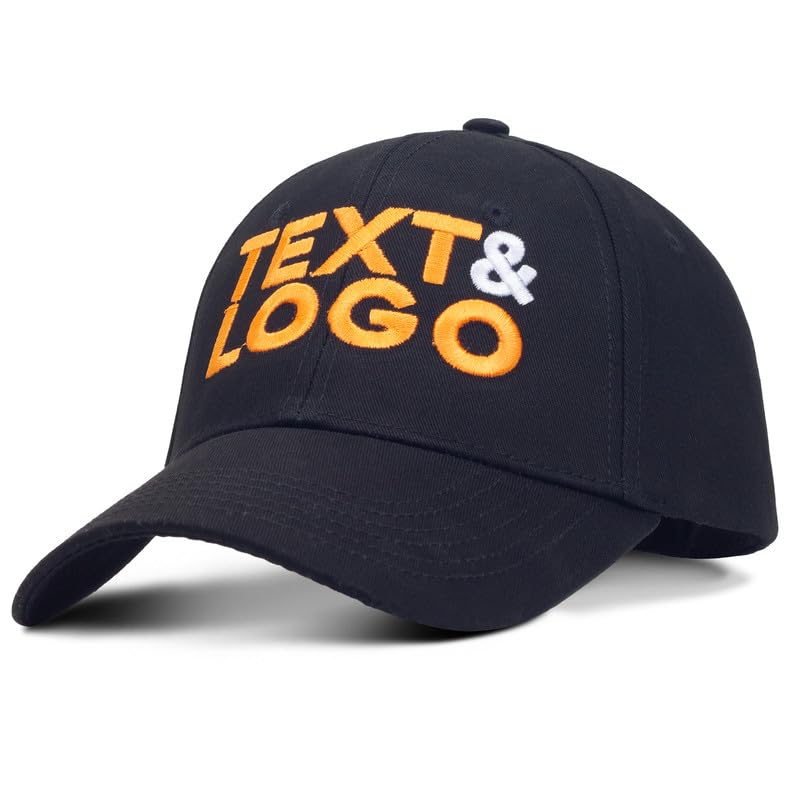 Decentech Custom Baseball Cap Embroidered Logo Text Front&Back Personalized Hat