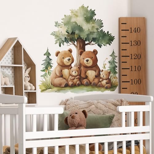 Vinilo decorativo adhesivo de oso para pared, impermeable miniatura 3