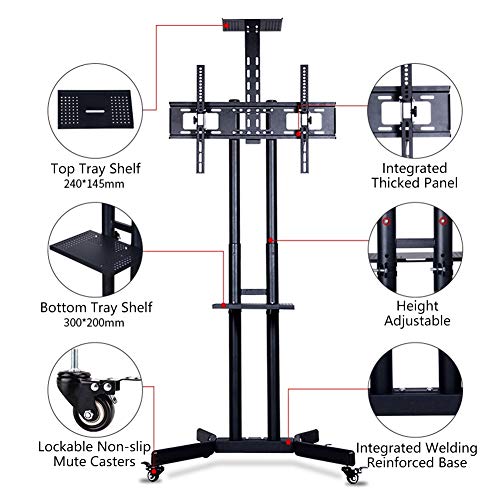 Soporte Móvil para TV con Ruedas, Carga 45 kg miniatura 2