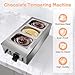 Chocolate Tempering Machine 3 Tanks 1.8QT Each, 800W Stainless Steel Electric Chocolate Melter with Temp Control 86‑185℉, Commercial Chocolate Melting Pot for Butter Cream Milk Candy Desserts