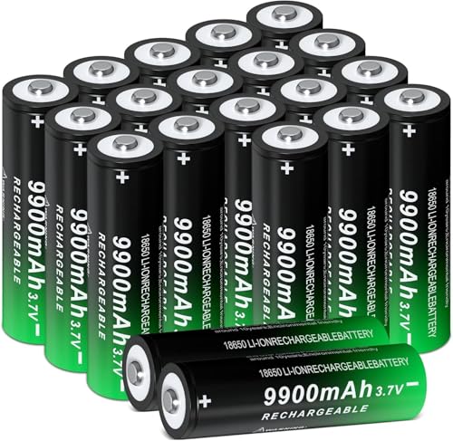 CWUU 18650 3.7V Rechargeable Battery 20-Pack
