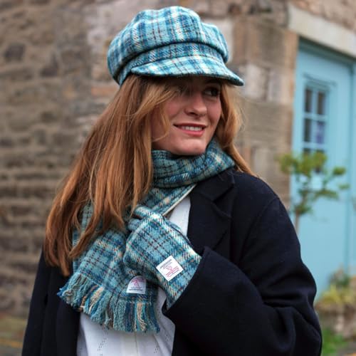 100% Harris Tweed Wool Tartan Scarf, 155cm x 25cm, Fringed & Checkered, Scottish Winter Accessory, Multiple Tartans3