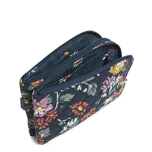 Image of Vera Bradley Women's Cotton Double Zip ID Case Wallet With RFID Protection