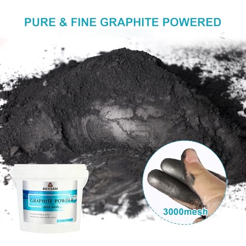 Image of 2LBS Pure Graphite Powder,3000 Mesh Microfine Dry Graphite Lubricant Powder for Locks,Pinewood Cars,Bearings,Reels,Sketches,Paintings