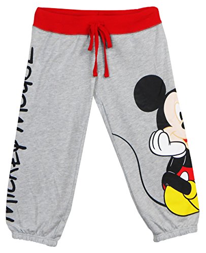Capri Pant Topolino Disney en maille extensible grise et coupe ajustée X-Small