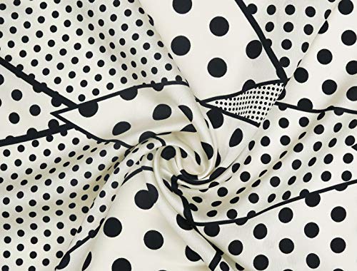 Allegra K 50cm 1950s Vintage Retro Polka Dots Square Scarf Head Neck Scarves Kerchief Neckerchief4